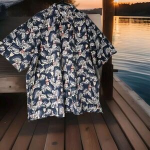 Pierre Cardin Hawaiian Shirt Men's  Big And Tall 3XLT Beer Bottle Vacation Party